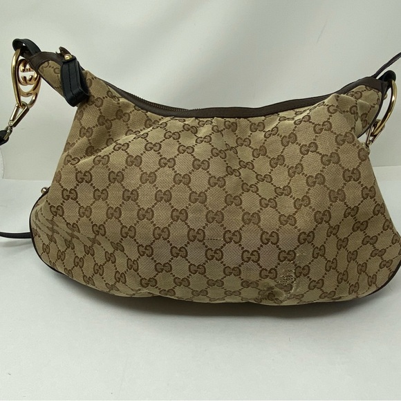 Gucci Handbags - Gucci Biba Studded GG Canvas Hobo Shoulder Bag